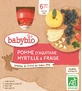 Babybio doypack яблоко, ягоды, клубника 4 x 90 г