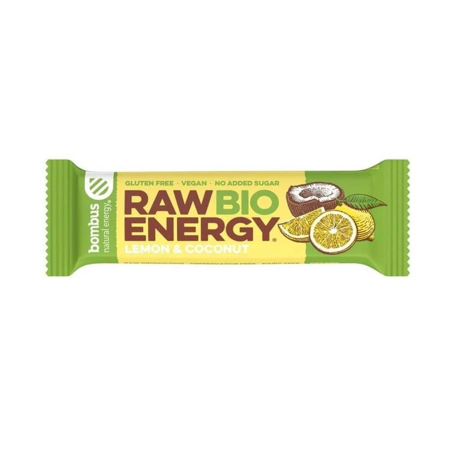 Батончик с лимоном и кокосом, 50 г, Raw Energy: цены и характеристики