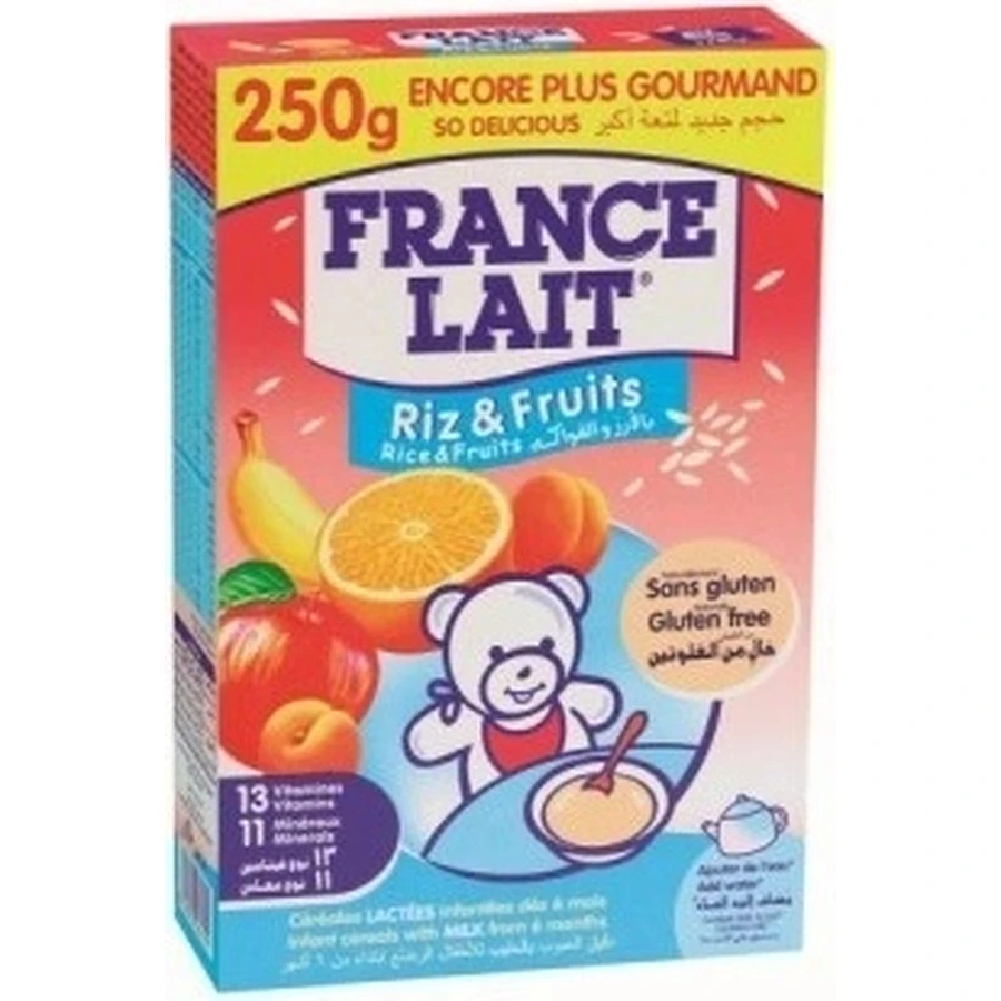 FRANCE LAIT молочная рисовая фруктовая каша 1×250 г, детская молочная каша: цены и характеристики