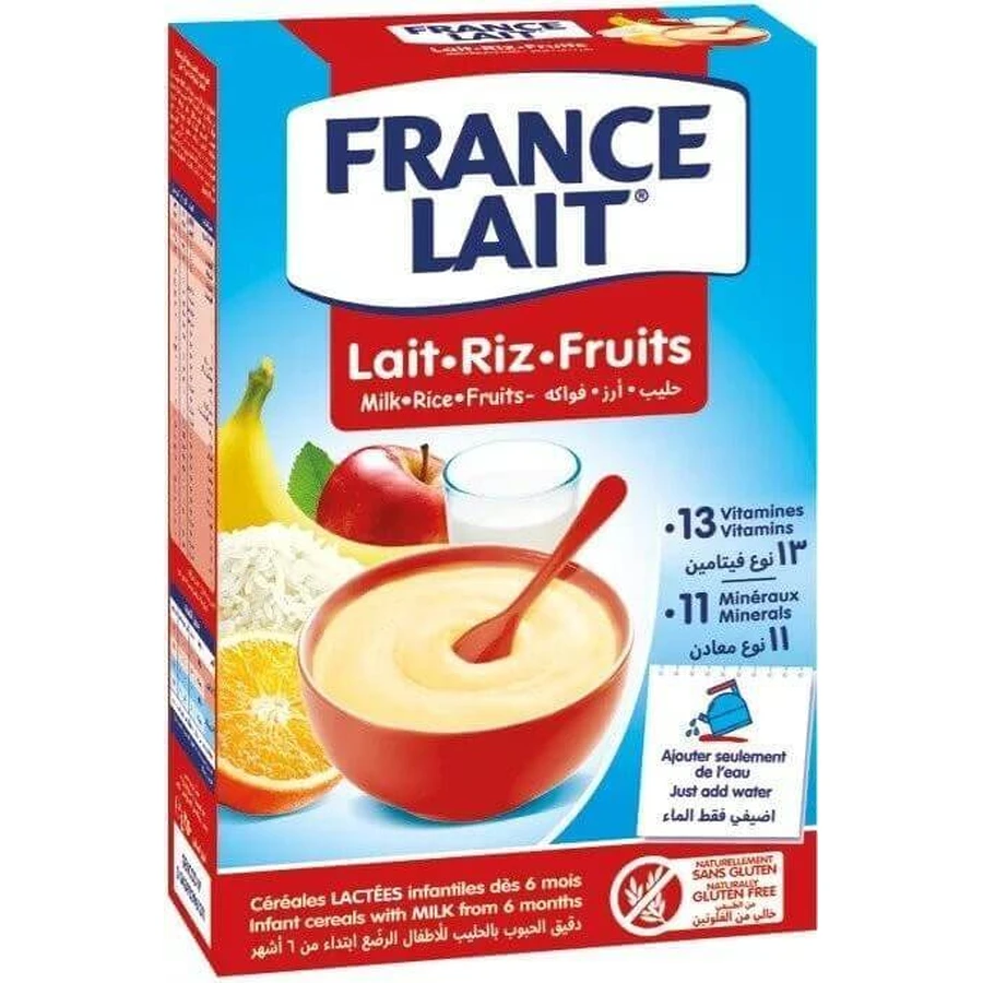 FRANCE LAIT молочная рисовая фруктовая каша 1×250 г, детская молочная каша: цены и характеристики