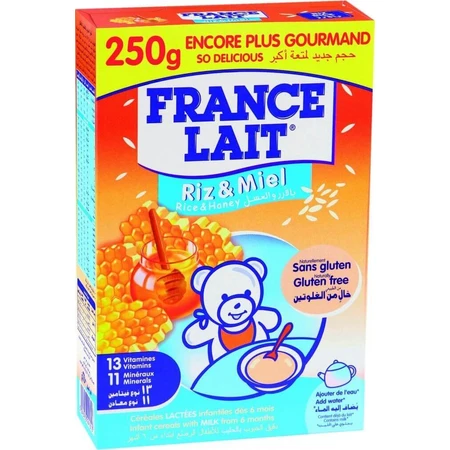 FRANCE LAIT молочная рисовая фруктовая каша 1×250 г, детская молочная каша: цены и характеристики