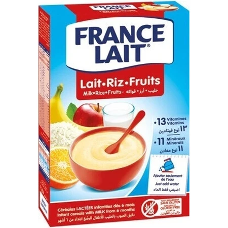 FRANCE LAIT молочная рисовая фруктовая каша 1×250 г, детская молочная каша: цены и характеристики