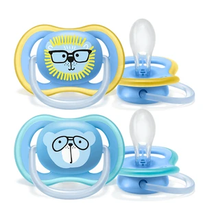 Набор пустышек Ultra air, Deco Zoo, мальчики, 18 месяцев +, 2 шт, SCF349/14, Philips Avent