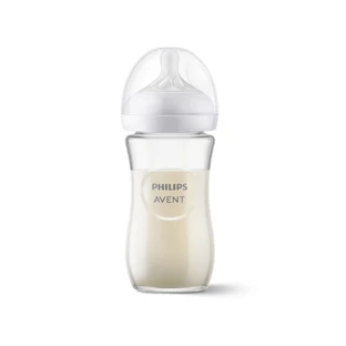 Стеклянная бутылочка для кормления Natural Response, 1 месяц +, 240 мл, Philips Avent