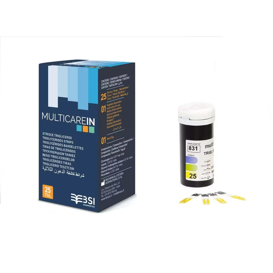 Тесты на триглицериды Biochemical Systems Multicare, 25 шт.: цены и характеристики