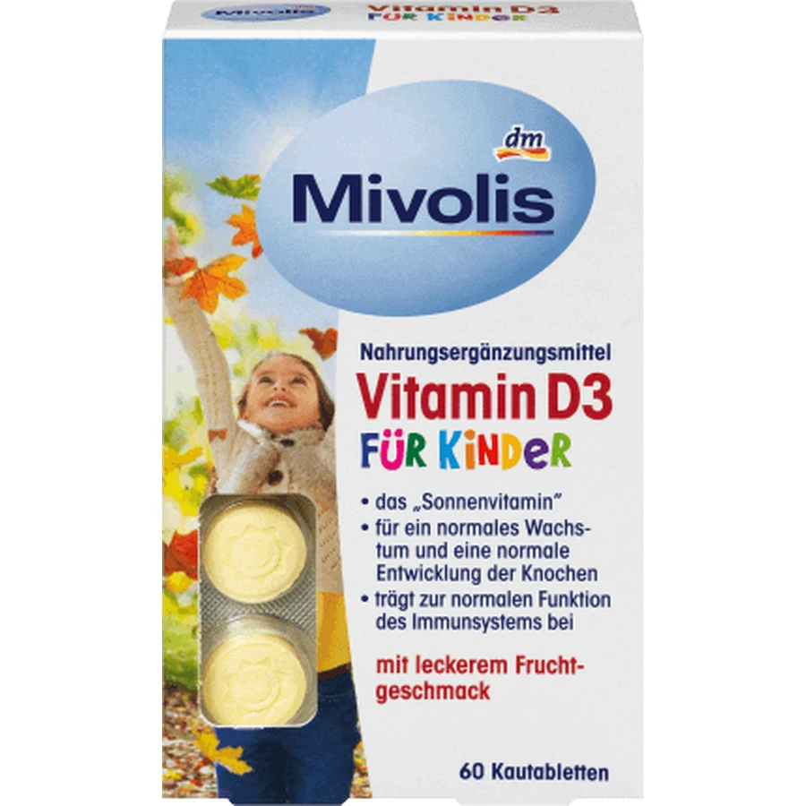 Вітамін D3 Mivolis Vitamin D3 для дітей, 51 г: ціни та характеристики