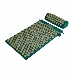 4Fizjo Acupressure Mat, акупунктурний килимок з подушкою, 68 см х 42 см, зелено-золотий