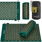 4Fizjo Acupressure Mat, акупунктурний килимок з подушкою, 68 см х 42 см, зелено-золотий: ціни та характеристики
