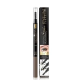 Карандаш для бровей 3 в 1, темно-коричневый 02, Eveline Cosmetics