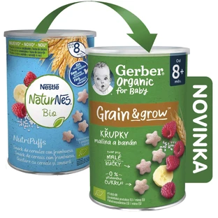 Gerber Органические чипсы с малиной и бананом 35 г