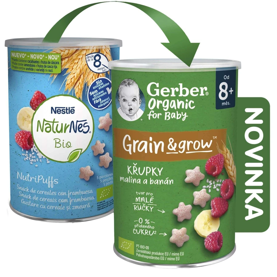 Gerber Органические чипсы с малиной и бананом 35 г: цены и характеристики