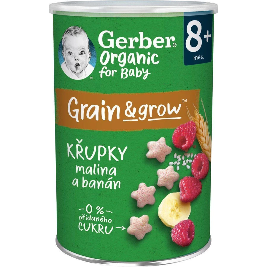 Gerber Органические чипсы с малиной и бананом 35 г: цены и характеристики