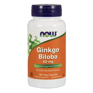 Now Foods Гінкго білоба 60 мг, 120 капсул