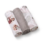 Муслиновые пеленки, серые, 3 штуки, Babyono
