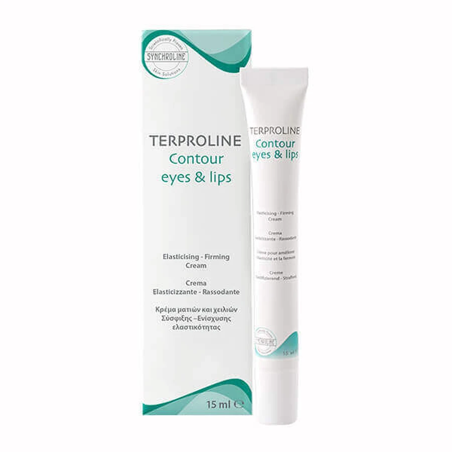 Synchroline Terproline Contour Eyes & Lips, еластичний крем для шкіри навколо очей та губ, 15 мл: ціни та характеристики