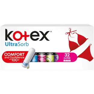 Kotex® ® Ultra Sorb Super тампони 32 шт