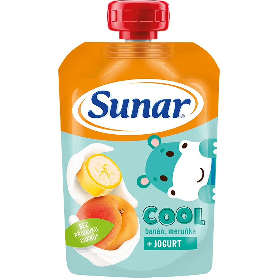Sunar Cool фруктова капсула банан, абрикос, йогурт 12м+ 110 г: ціни та характеристики