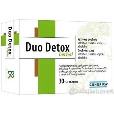 GENERICA DUO DETOX Herbal 1×30 табл, пищевая добавка: цены и характеристики