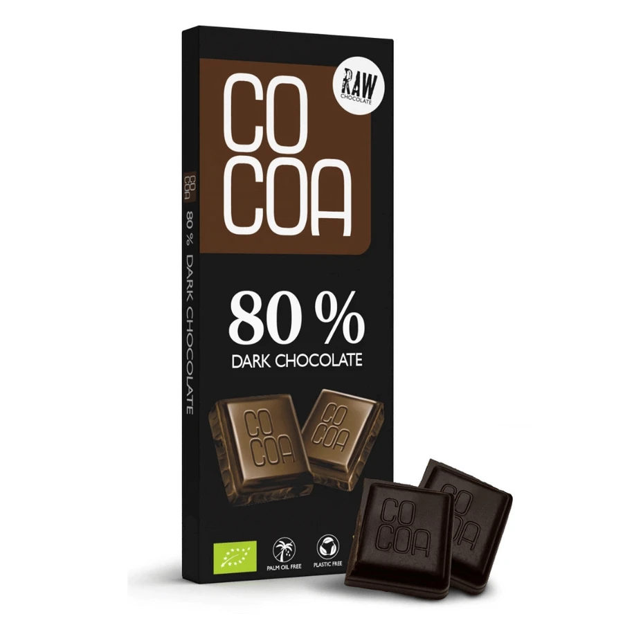 Чорний шоколад 80% органічний, 40 г, какао: ціни та характеристики