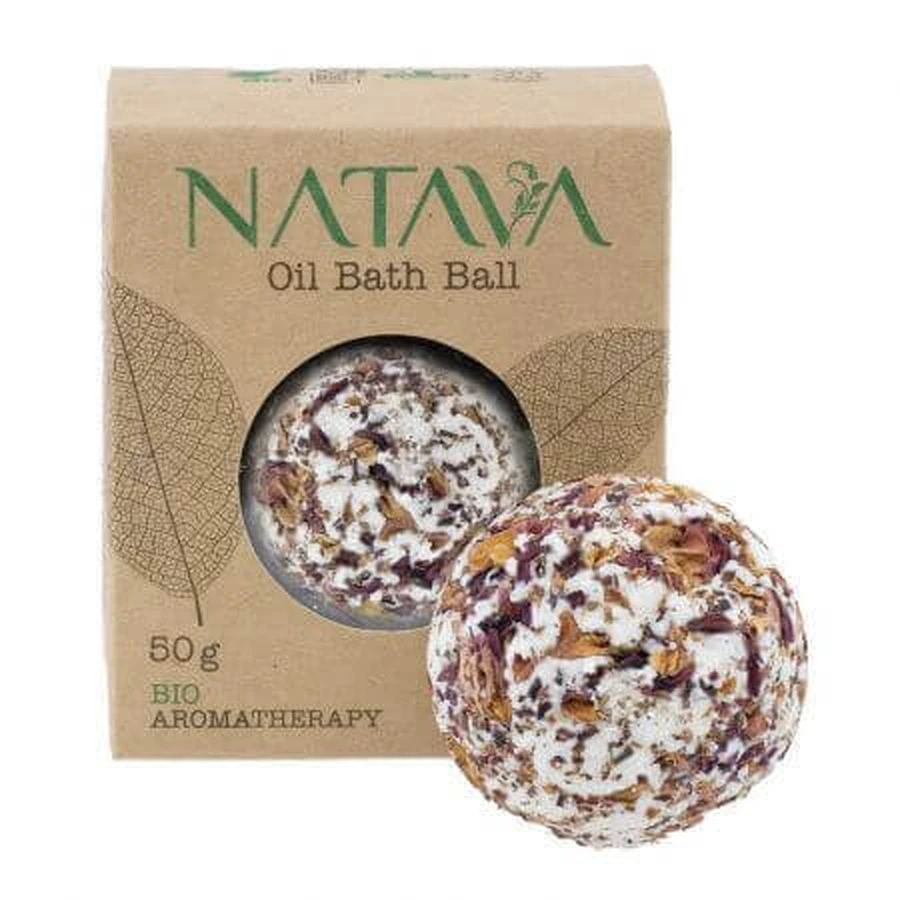 Ароматический шарик для ванны с маслом розы, Organic, 50 г, Natava: цены и характеристики