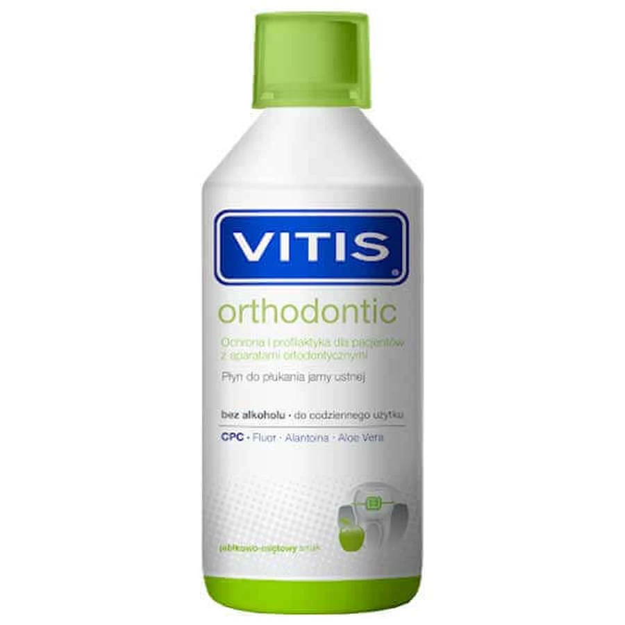 Vitis Orthodontic, ополіскувач для порожнини рота, без вмісту спирту, 500 мл: ціни та характеристики