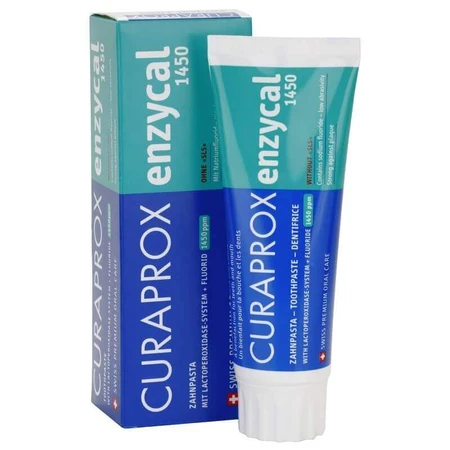 Зубная паста Curaprox EnzyCal 1450 с энзимами и фтором, 75 мл: цены и характеристики