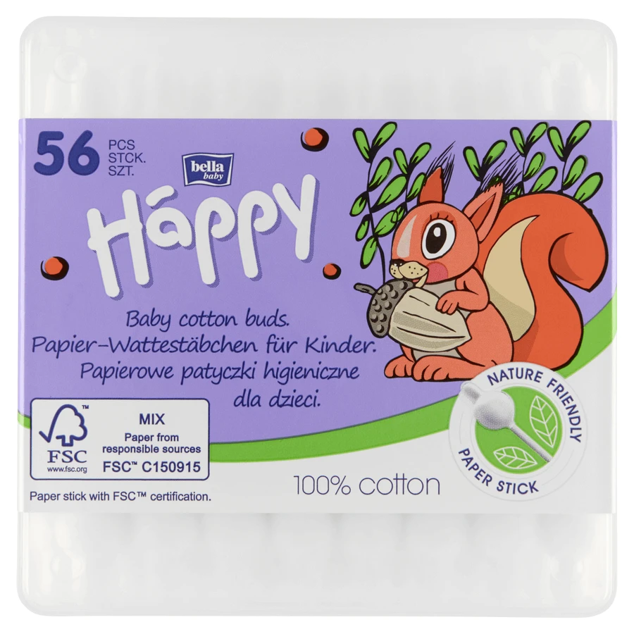Ватні палички Bella Baby Happy, 56 штук: ціни та характеристики