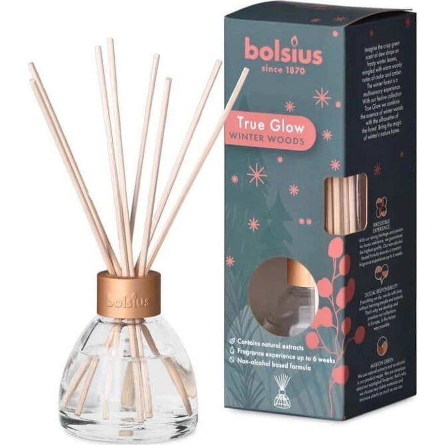 Ароматичні палички Bolsius True Glow Diffuser Winterwoods 1×45 мл, аромат для квартири: ціни та характеристики