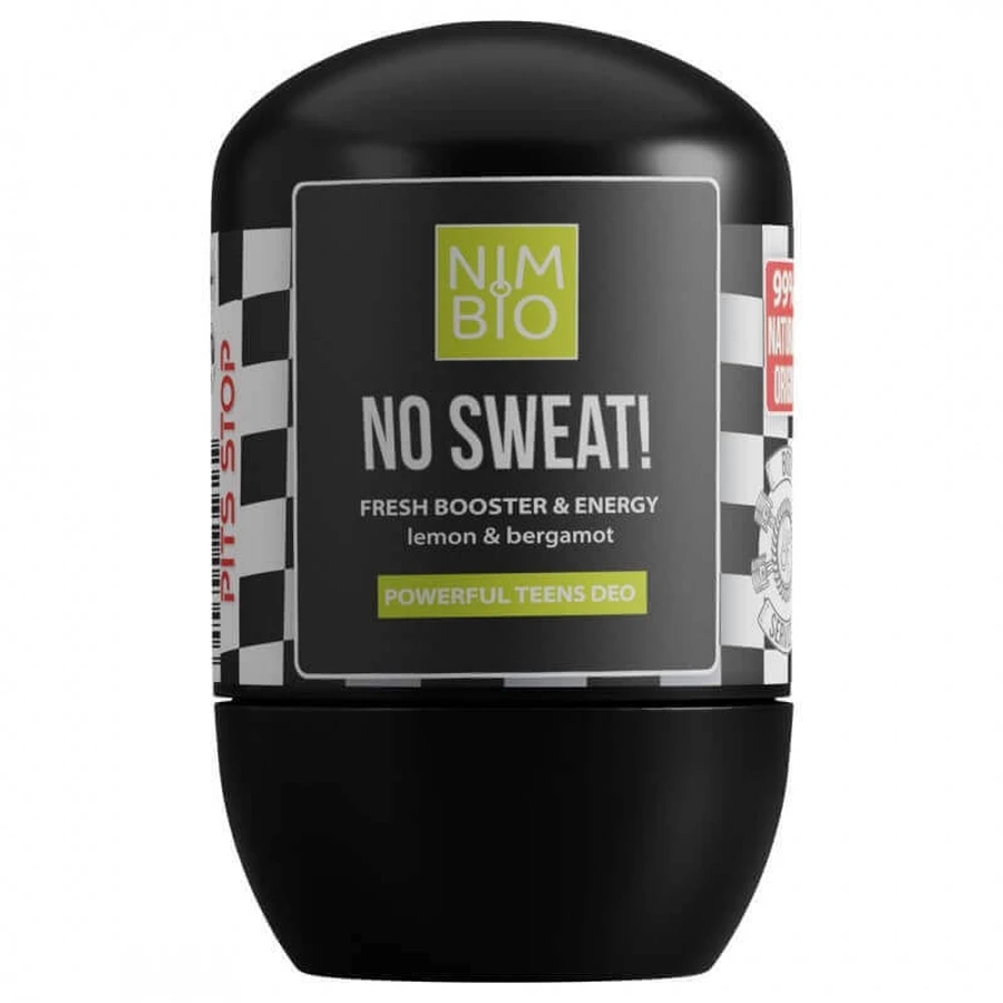 Натуральный роликовый дезодорант для подростков No Sweat, 50 мл, Nimbio: цены и характеристики