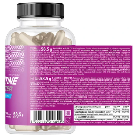 Trec L-Carnitine + Green Tea, 90 капсул: цены и характеристики