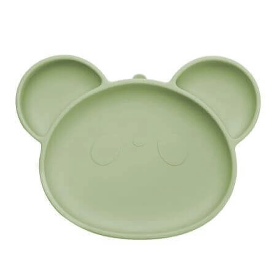 Силиконовая тарелка с присоской Панда, 6 месяцев+, Raw Green, Appekids: цены и характеристики
