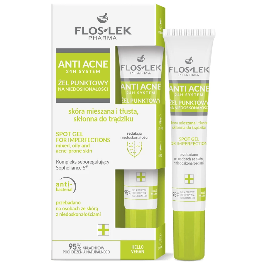 Floslek Pharma Anti Acne 24h, точечное средство для устранения несовершенств, 20 мл: цены и характеристики