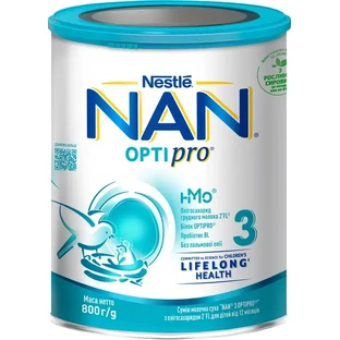 Суміш NAN 3 Optipro молочна для дітей з 12 місяців, 800 г