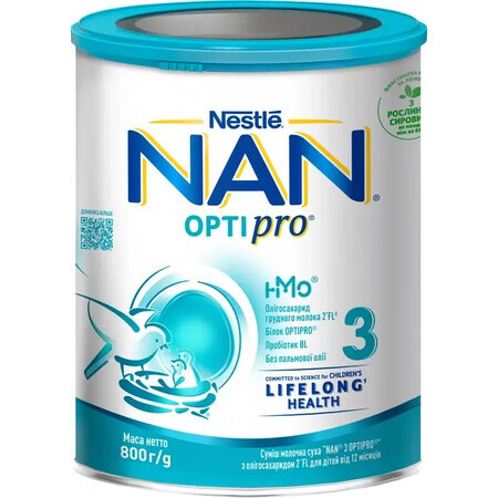 Суміш NAN 3 Optipro молочна для дітей з 12 місяців, 800 г