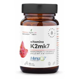 Витамин K2mk7 MenaQ7 200 мкг 30 капсул Aura Herbals
