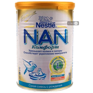 Сухая молочная смесь nan  комфорт для детей с рождения 400 г