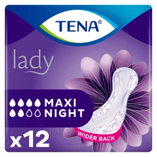 Набір Tena Lady, спеціальні гігієнічні рушники Maxi Night, 2 x 12 шт + ProSkin Pants Normal chonic труси, розмір M та L, 2 зразки