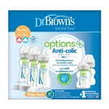 Dr Brown's Options+, стартовый набор большой, стандартная антиколиковая бутылочка, широкое горлышко, 3 x 270 мл + 2 x 150 мл