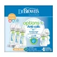 Dr Brown's Options+, стартовий набір великий, стандартна пляшечка від кольок, широке горлечко, 3 x 270 мл + 2 x 150 мл