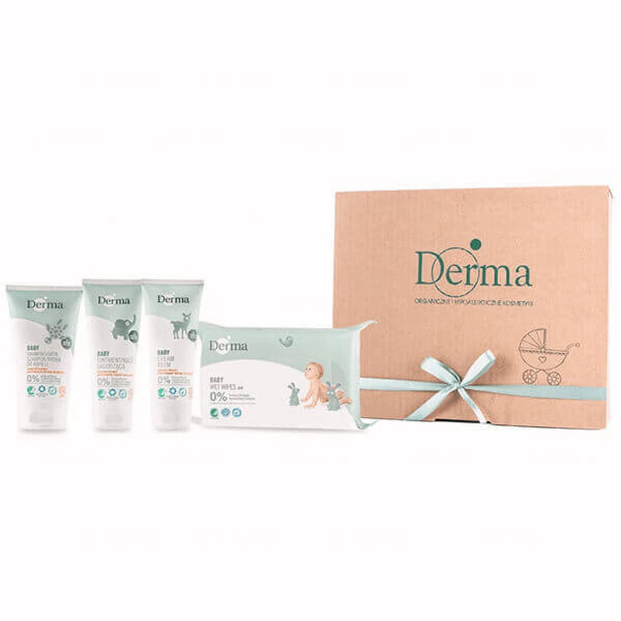 Derma Eco Baby, ma agodzca, 100 мл + крем под подгузник, 100 мл, + шампунь-mydo, 150 мл + влажные салфетки, 64 шт.: цены и характеристики
