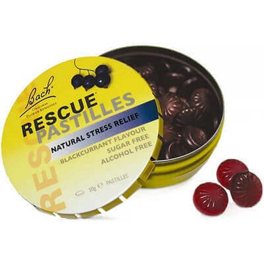 Льодяники Rescue Remedy зі смаком чорної смородини, 50 г: ціни та характеристики