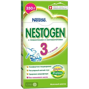 Суха молочна суміш Nestogen  3 з пребіотиками 350 г, з 10 міс.