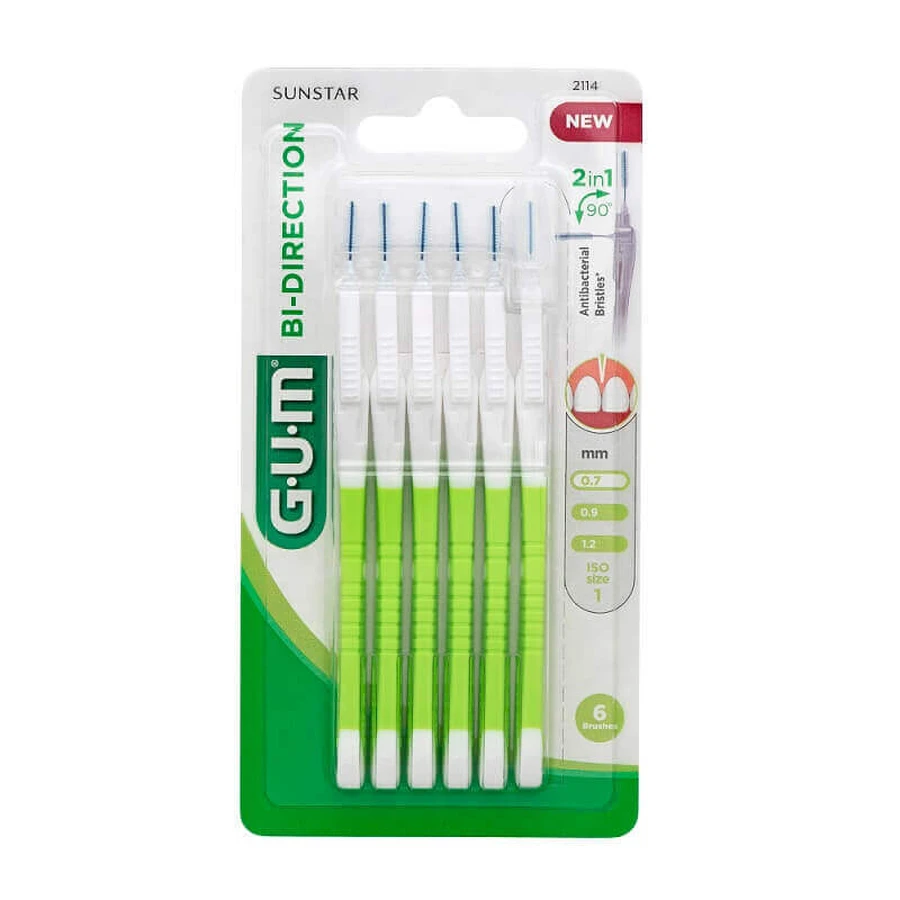 Межзубные щетки Bi-Direction 0,7 мм, 6 штук, Sunstar Gum: цены и характеристики