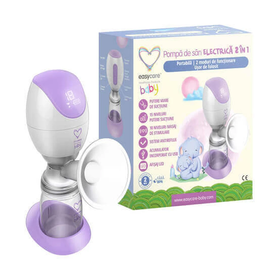 Портативный электрический молокоотсос 2 в 1, EasyCare Baby: цены и характеристики
