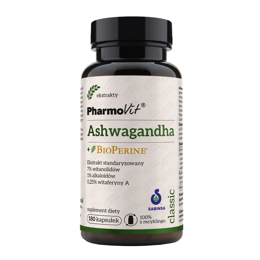 PharmoVit Ashwagandha + BioPerine, 180 капсул: цены и характеристики