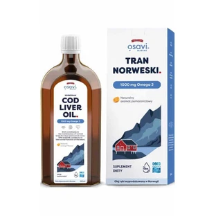 Osavi Tran Norwegian 1000 мг Омега 3 (апельсини) - 500 мл