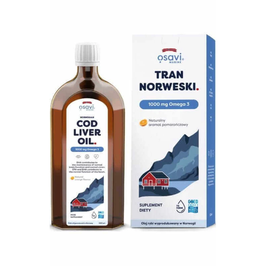 Osavi Tran Norwegian 1000 мг Омега 3 (апельсини) - 500 мл: ціни та характеристики