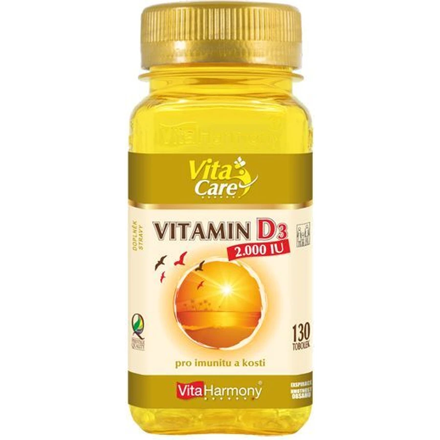 VitaHarmony Вітамін D3 2.000 МО (50 мкг) 130 твердих капсул: ціни та характеристики