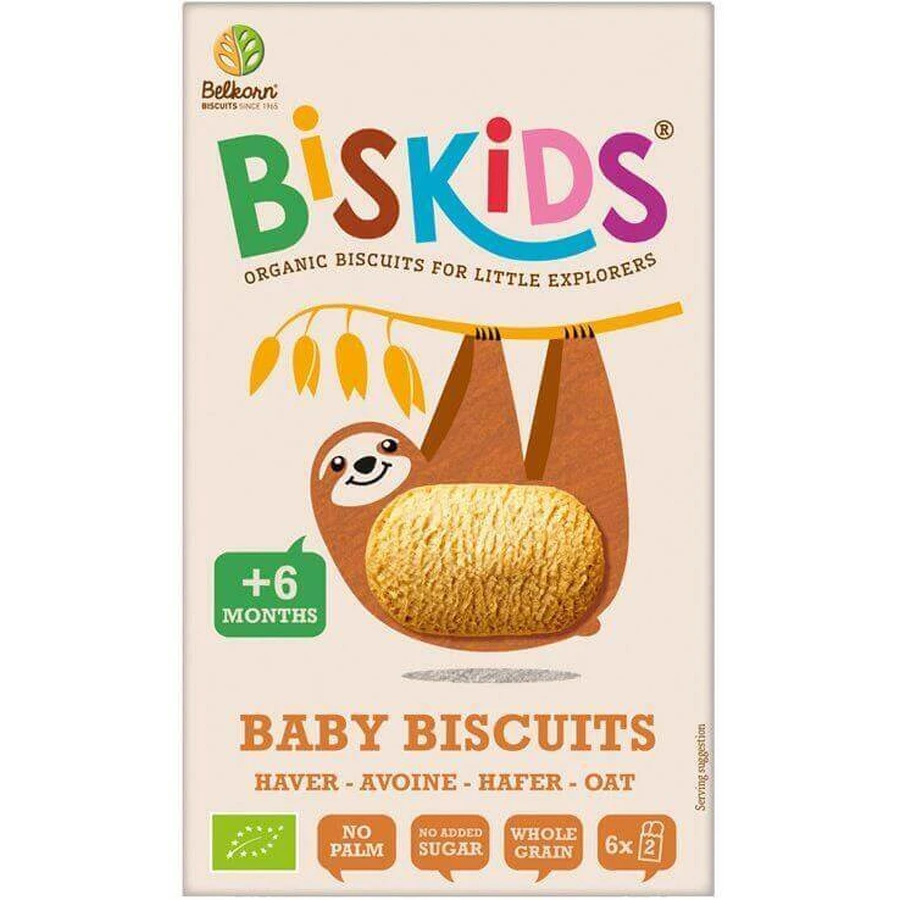 Belkorn BISkids Органічне дитяче вівсяне печиво з цільнозернового борошна без додавання цукру 6М+ 120 г: ціни та характеристики