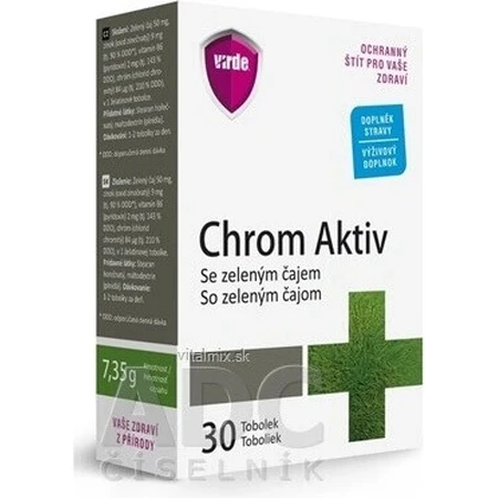 VIRDE CHROME ACTIV с зеленым аж 1×30 cps, пищевая добавка: цены и характеристики